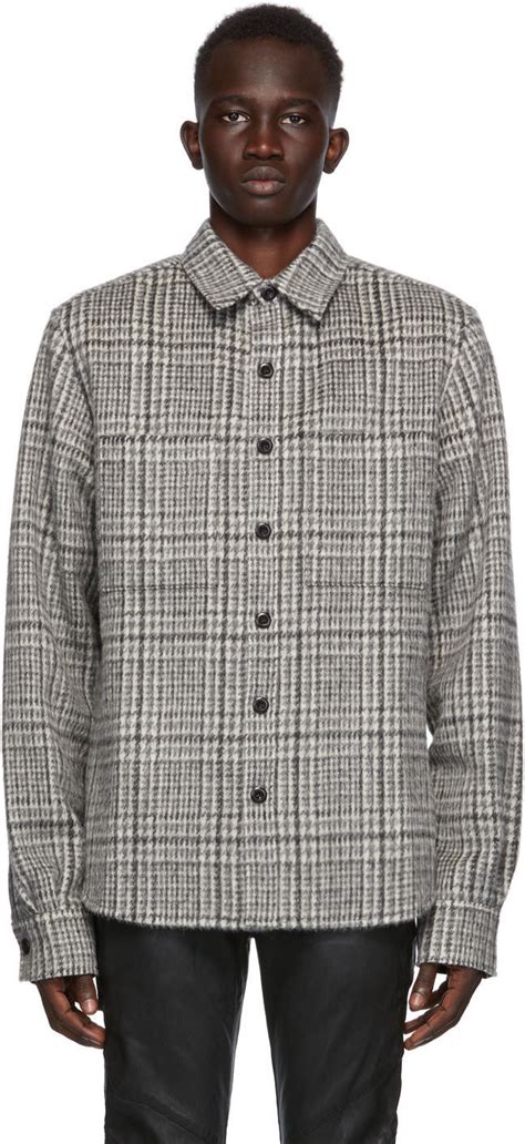 Grey Wool And Mohair Shirt 